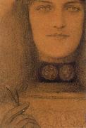 Fernand Khnopff Necklace With Medallions oil painting on canvas